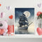 Oil Paint By Numbers Boat Frameless Picture Craft Kit for Home Living Room