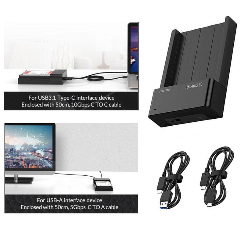 ORICO 6518C3-G2 2.5/3.5 inch SATA 10Gbps USB 3.1 Gen2 Type-C HDD Dock (EU)