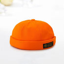 Fashion Hip Hop Docker Pumpkin Cap Unisex Brimless Beanie Skullcap (Orange)