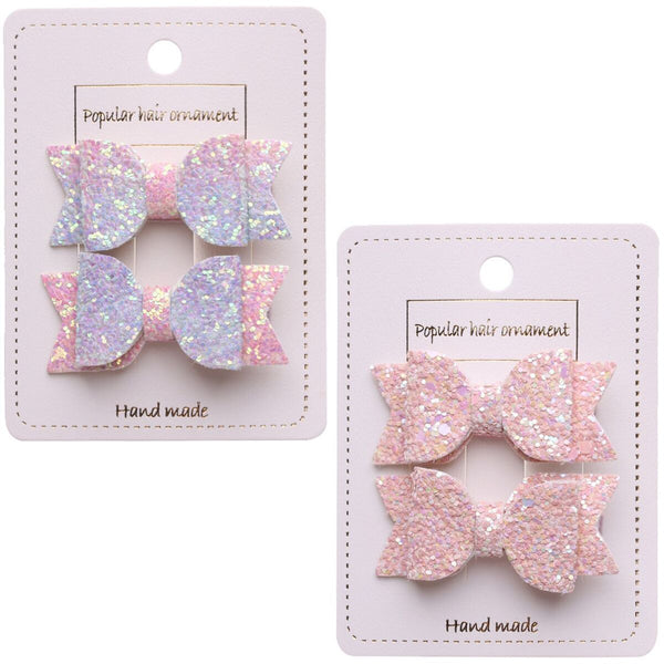 Double Layer Baby Girls Kids Hair Clips Bows Headwear Cute Hairpins Sequin Bow