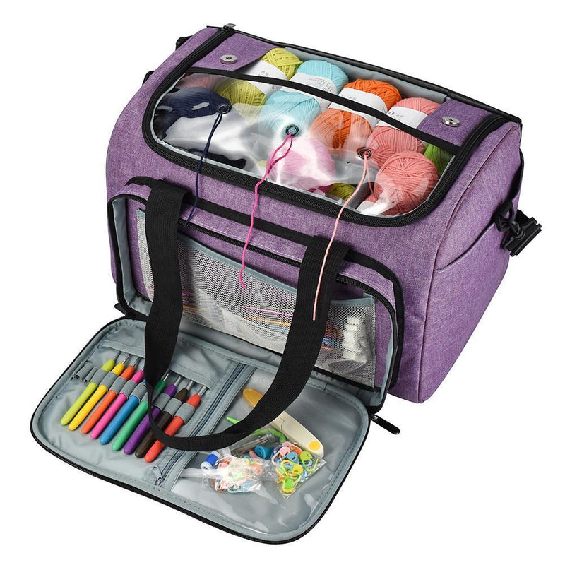 Yarn Storage Bag Durable Yarn Organizer Knitting Crochet Multi Project