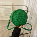 Mini Round Crossbody Bags Women Alligator Leather Shoulder Messenger Handbags