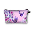 Butterfly flowers Printed Hand Hold Travel Storage Cosmetic Toiletry Bag