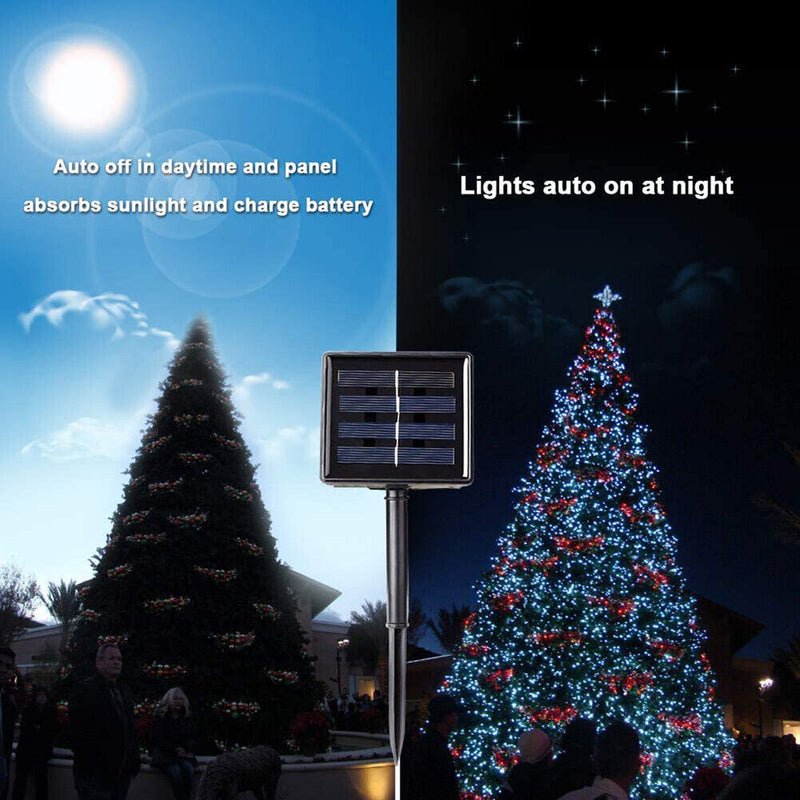 Solar String Lights Waterproof Copper Wire Fairy Lamp (Blue White 100LED)