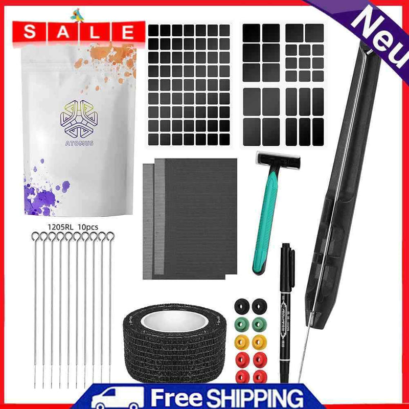 DIY Tiny Tattoo Stick Poke Kit Hand Pen Needles Cushion Home Permanent Makeup