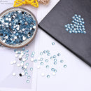 30g 6mm Crystal Rhinestone Acrylic Flat Back for DIY Clothing (Light Blue)