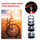 RISK 3/5/10/15/20mm Carbon Fiber Bike Front Fork Spacers Set Stem Headset Washer
