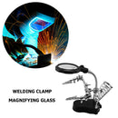 Welding Magnifying Glass with LED Clip Light Multifunctional Repair Tools Newly
