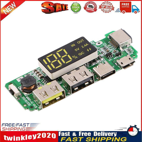 USB Mobile Power Bank Charging Module Lithium Battery Charger Board (1pc) Newly