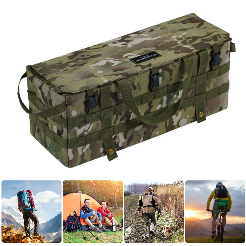 Storage Bag - Molle Waterproof Hanging Pocket for Desk Side (MC Camouflage)
