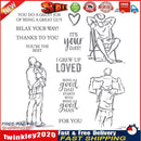 Transparent Father and Son Love Stamp Silicone Seal for DIY Scrapbooking Newly