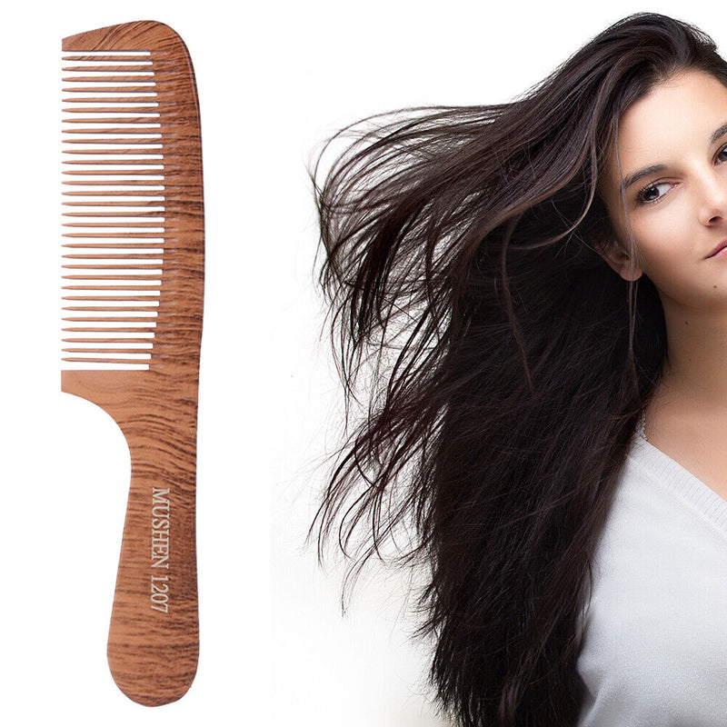 Wooden Smooth Comb Scalp Massage Anti Tangling Static Salon Hair Brush (07)