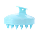 Silicone Hair Washing Comb Brush Head Scalp Massage Brush (Blue) Newly