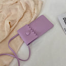 Candy Flower Women Shoulder Bags PU Crossbody Small Phone Pouch (Purple)