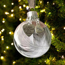 Christmas Ornament Feather Ball Tree Durable Round Clear Plastic Ball Pendants