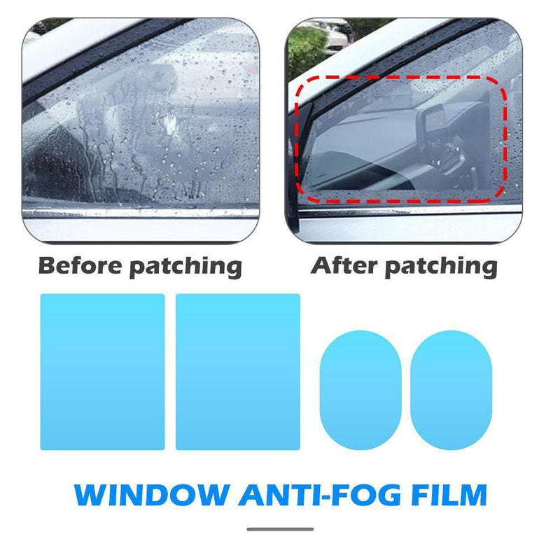 4pcs Rainproof Car Side Mirror Window Films Clear Waterproof Anti Fog Stick