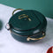 Deep Fryer Pot Stainless Steel Tempura Pot with Thermometer (24cm Green)