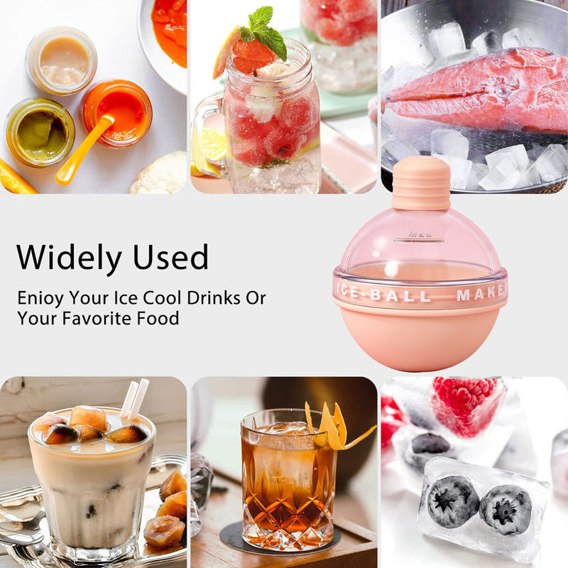 Ice Ball Mold - Creative Light Bulb Sphere Ice Ball Maker Leak Proof & Reusab