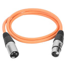 1m XLR 3Pin Cable Male to Female Shielded Microphone Wire Cord (Orange) Newly