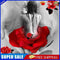 Red Rose Beauty Back 5D DIY Full Diamond Round Rhinestone for Room Decorati