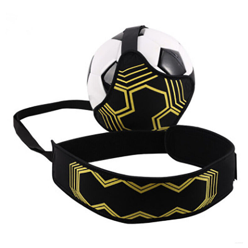 Soccer Ball Training Practice Auxiliary Football Kick Trainer Belt (Yellow)