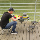 Lightweight Portable Footstool Camping Folding Fishing Outdoor Chair (L) Newly