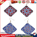 5D DIY Diamond Painting Earrings Double-sided Square Drop Earrings (RZ010) Newly