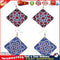 5D DIY Diamond Painting Earrings Double-sided Square Drop Earrings (RZ010) Newly