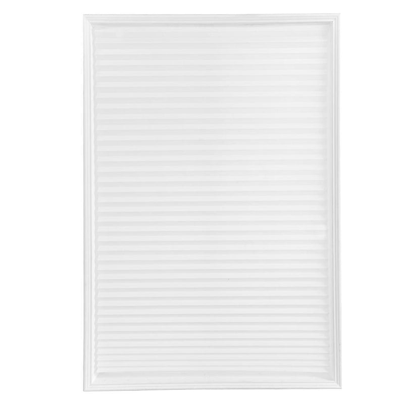 Self-Adhesive Pleated Blinds Half Blackout Window Curtains (White 90X150cm)