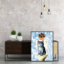 Cute Cat Oil Paint by Numbers Hand Painted Frameless Picture Home Ornament Kit