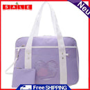 Cute Women Large Canvas Heart Patchwork Shoulder Bag Transparent Travel Handbags