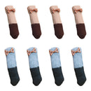 8pcs Cute Table Chair Leg Cover Foot Sock Floor Protectors (Beige+Brown)