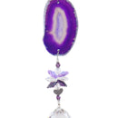 #A Wind Chime Amber Crystal Pendant Hanging Ornaments Jewelry Home Window Decor