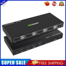 HDMI-compatible KVM Switch 4 Port 4K USB Switcher Splitter Box for Sharing