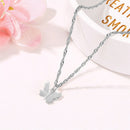 Metallic Butterfly Women Necklace Pendant Clavicle Chain for Valentine Day Gi
