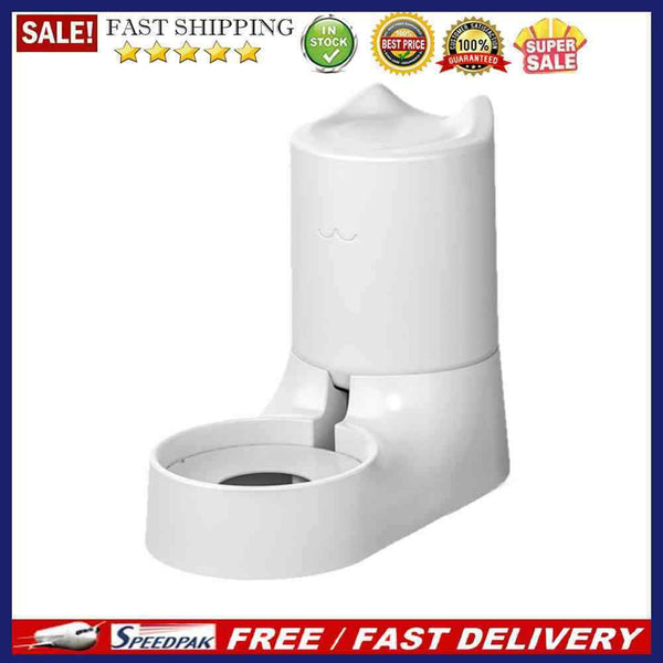 Cat Bowl Plastic Puppy Feeding Dish Feeder Kitten Automatic Drinking Fountain