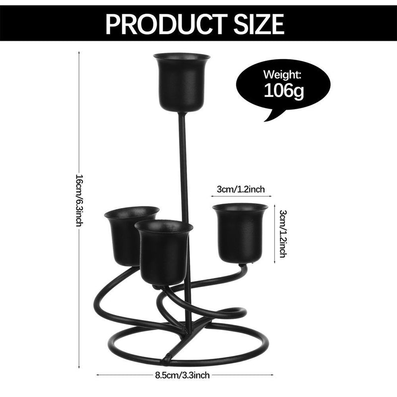 Wrought Iron Candelabra Metal Candle Stands Modern Style Candle Holders