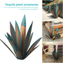 Rustic Sculpture, Metal Agave,  DIY Iron Art Statue Plant for Garden (Blue)
