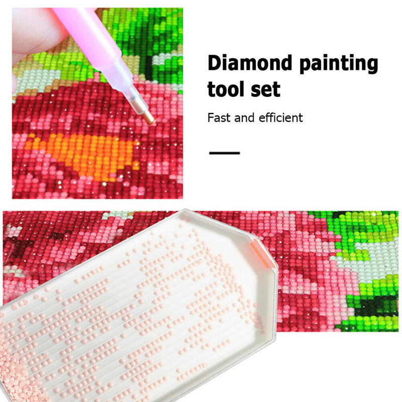 DIY Diamond Painting Point Drill Tray Storage with Cover Embroidery Tools