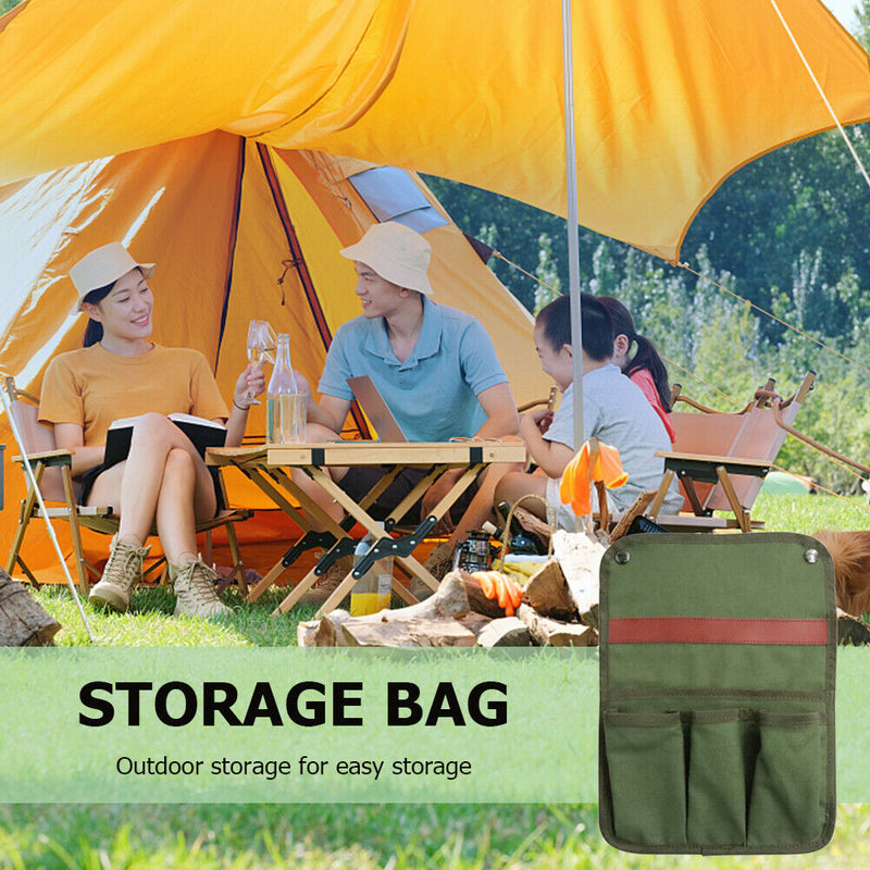 #A Outdoor Camping Chair Arm Storage Bag Beach Chair Hanging Storage Holder Bag
