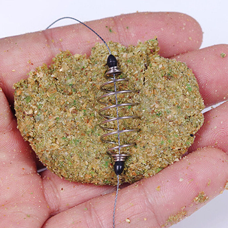 5pcs Carp Fishing Double Hook Bait Feeder Fishing Tackle Barbed Fishing Tools