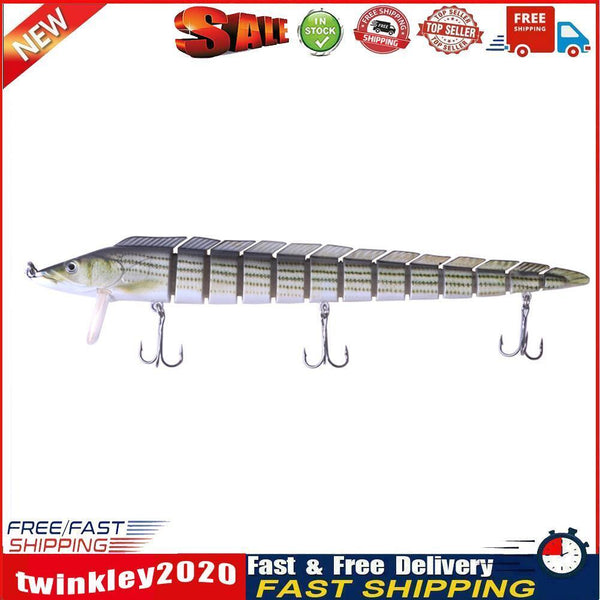 23cm 46g Simulation Fishing Lures Artificial Wobbler 13 Segments Bait (B) Newly