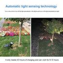 12LED Solar Lamp Outdoor Spotlight Colorful Ground Plug Light (Warm White)