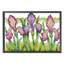 Partial Embroidery 14CT Cross Stitch Beautiful Iris Needlework Kit for DIY