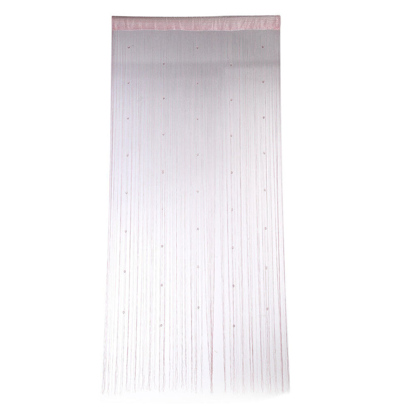 Decorative String Curtain Beads Wall Panel Fringe Room Door Window Pink Newly