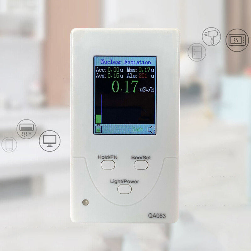 2 in 1 Portable Geiger Counter Nuclear Radiation X-ray Beta Gamma Dosimeter