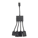 4 Port Micro USB Power Charging OTG Hub Cable for Sumsung Android PC