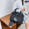 Cute Women Transparent Love Canvas Large Capacity Travel Handbag Shoulder Bags