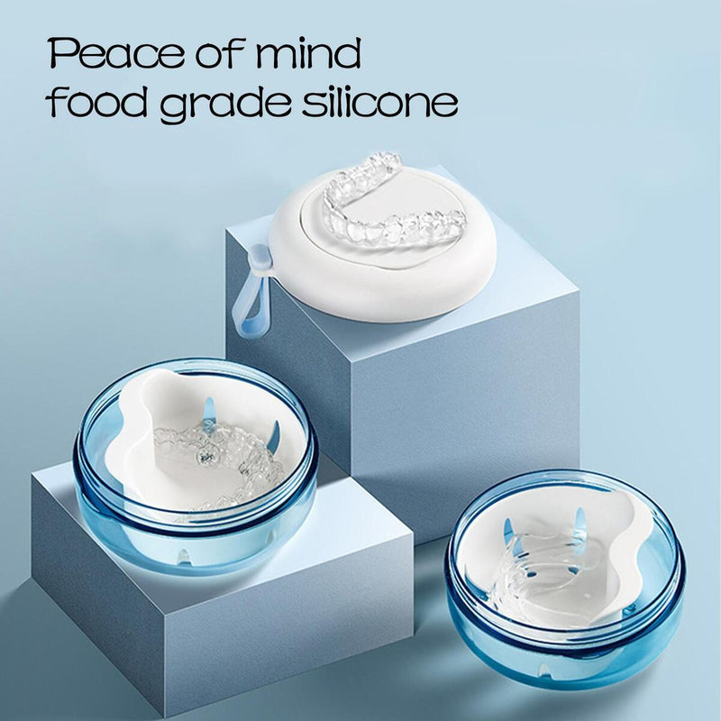 Orthodontic Retainer Braces Storage Box Soaking Invisible Teeth Denture Clean/