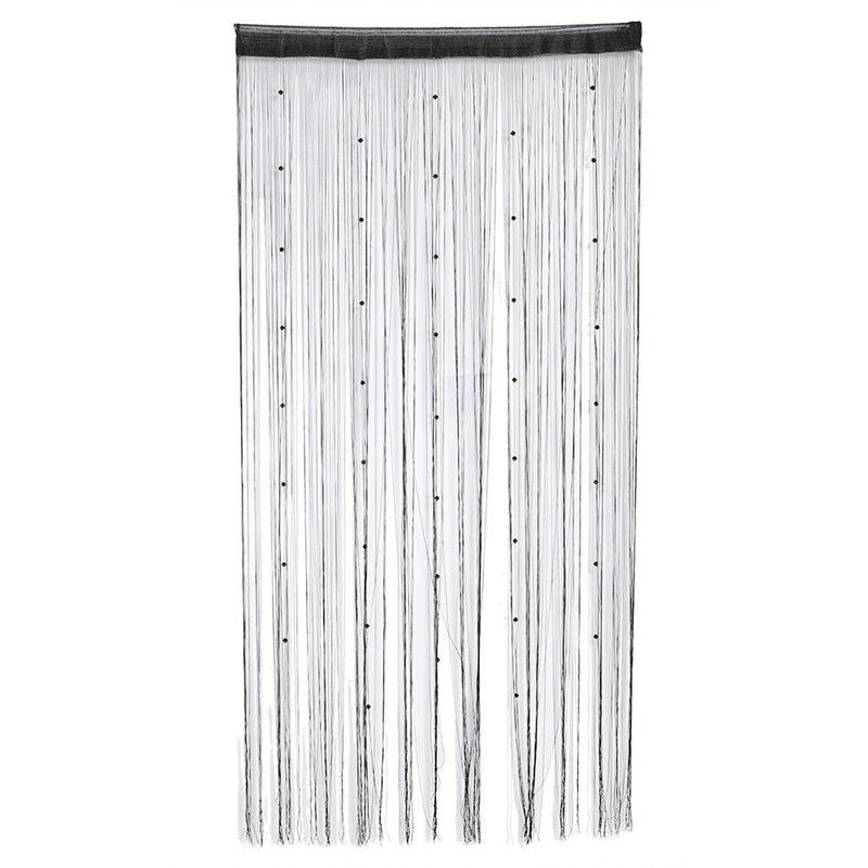 Decorative String Curtain Beads Wall Panel Fringe Room Door Window Black